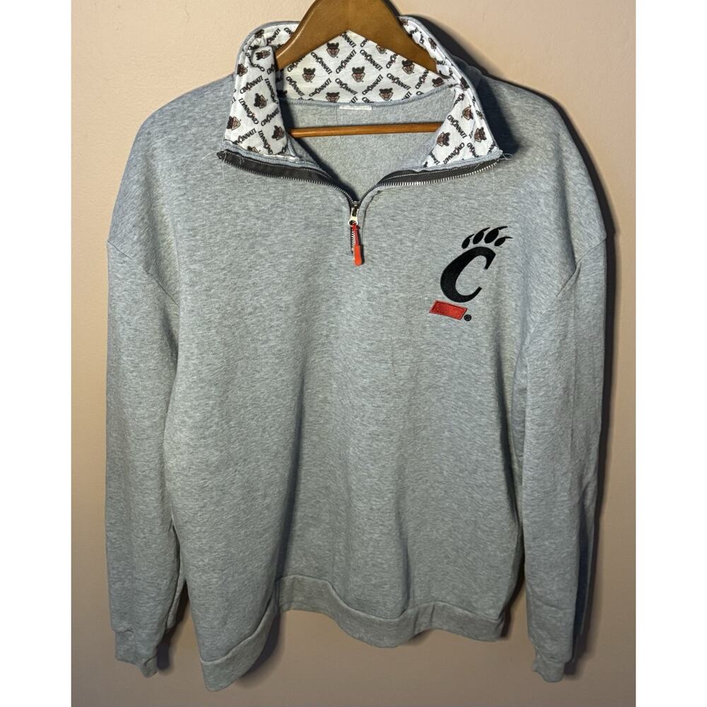 Cincinnati Bearcats 1/4 Zip Sweatshirt Jacket Accent Collar Adult Size XXL